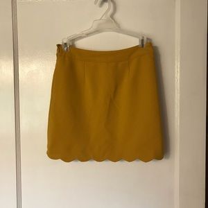 Mustard yellow mini skirt